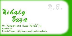 mihaly buza business card